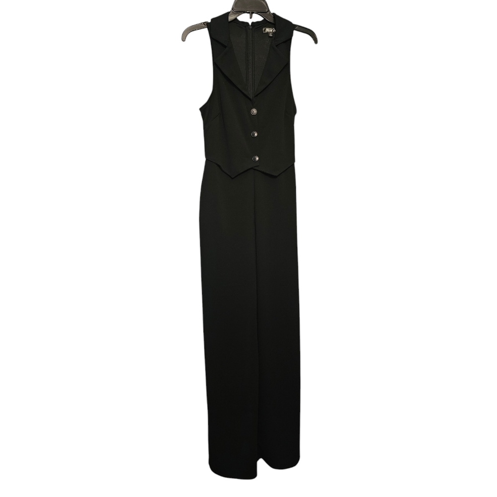 Crystal City Black Full Length Jumpsuit with Sleeveless Design  NWT  size M